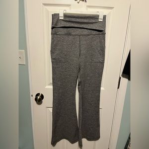 Aerie offline hugger flare pants grey large